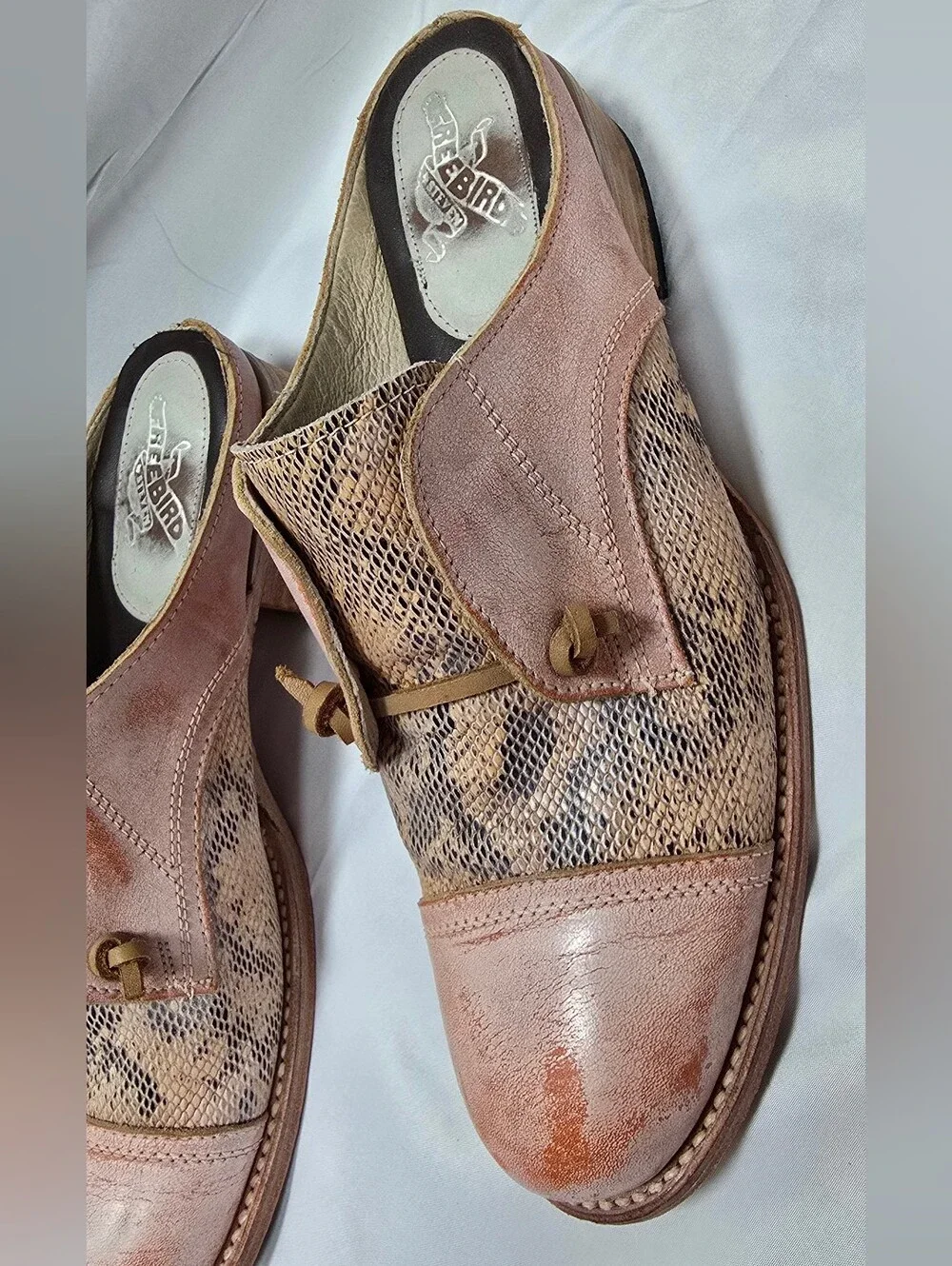Freebird by Steven Mallena Leather Snake Print Shoes Size 11